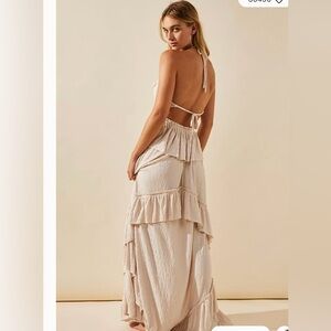 Free People Santa Lux Maxi Dress in Salt